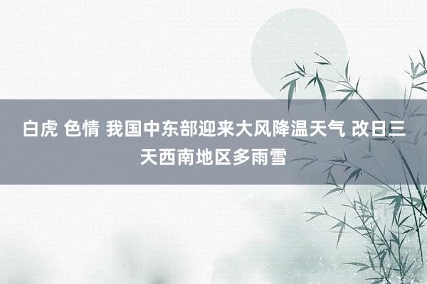 白虎 色情 我国中东部迎来大风降温天气 改日三天西南地区多雨雪