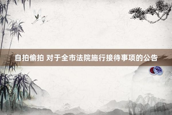自拍偷拍 对于全市法院施行接待事项的公告