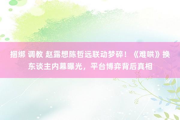 捆绑 调教 赵露想陈哲远联动梦碎！《难哄》换东谈主内幕曝光，平台博弈背后真相