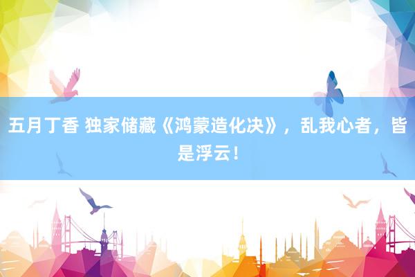 五月丁香 独家储藏《鸿蒙造化决》，乱我心者，皆是浮云！