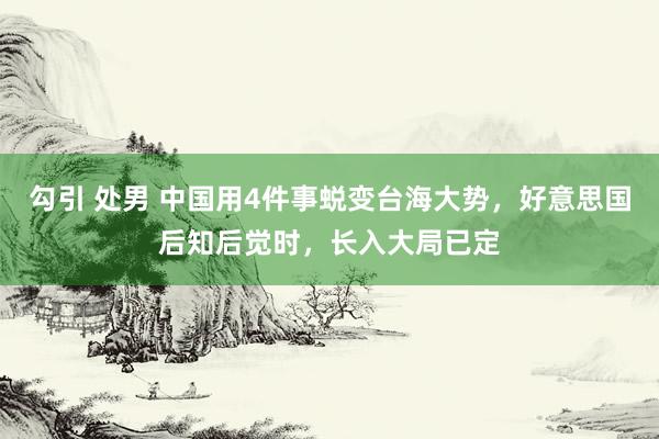 勾引 处男 中国用4件事蜕变台海大势，好意思国后知后觉时，长入大局已定