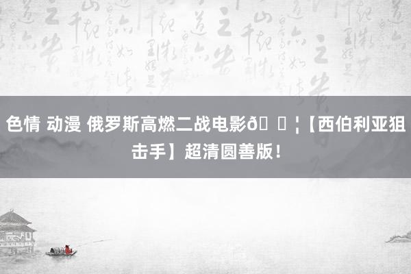 色情 动漫 俄罗斯高燃二战电影🎦【西伯利亚狙击手】超清圆善版！