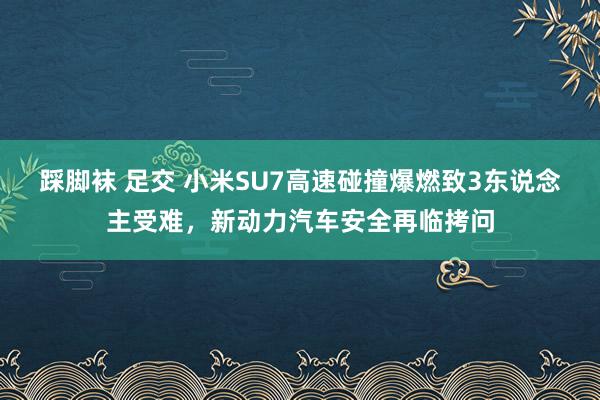 踩脚袜 足交 小米SU7高速碰撞爆燃致3东说念主受难，新动力汽车安全再临拷问