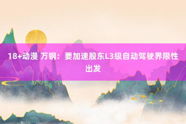 18+动漫 万钢：要加速股东L3级自动驾驶界限性出发